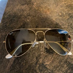 RAY-BAN AVIATORS brown/gold small